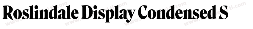 Roslindale Display Condensed Semi B字体转换
